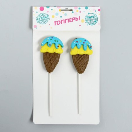 Topper "Ice Cream", in the set 2 pcs., Mix colors-1