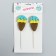 Topper "Ice Cream", in the set 2 pcs., Mix colors