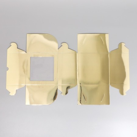 Capcake box, confectionery packaging with a window, 4 champagne cells, 16 x 16 x 10 cm-5