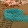 Knitted lace, 25 mm × 2.7 ± 0.5 m, turquoise color