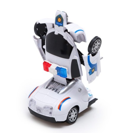 Police robot, transformed, light and sound effects-6