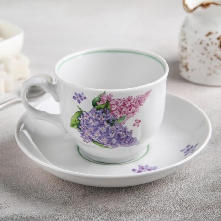 Tea couple "Lilac": a cup 250 ml, a saucer d = 15 cm-1