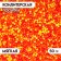 Sprinking confectionery with a soft center "Bead": orange, yellow, red, 50 g
