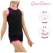 T-shirt-border with a edging, p. 28, black color/fuchsia
