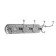 Tundra hanger tund004, metal, four -rod, chromium color
