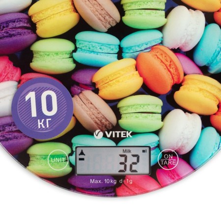 Kitchen Libra Vitek VT-2407 MC, electronic, up to 10 kg, drawing "Macaruns"-2