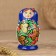 Matryoshka "God's cow", blue dress, 5 puppet, 9-10 cm