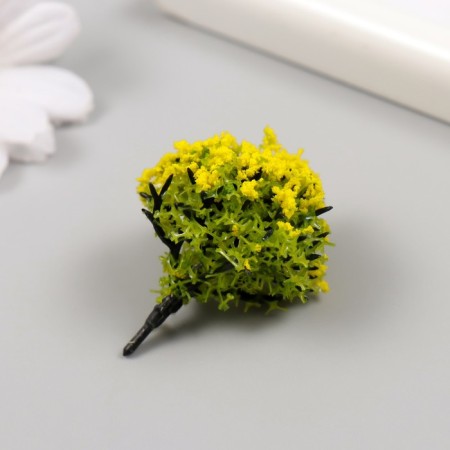 Artificial plant for creativity plastic "yellow acacia" 4 cm-1
