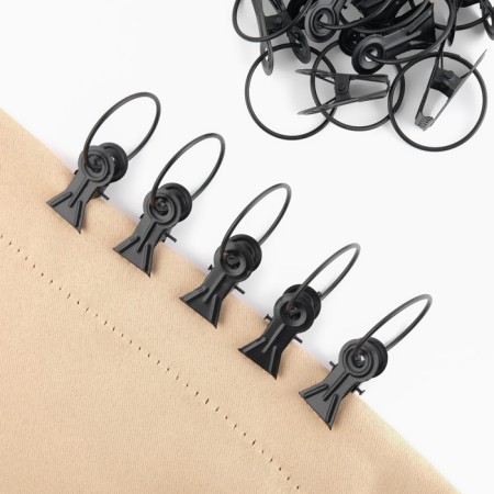 Ring for the cornice, with a clamp, d = 32/36 mm, 20 pcs, black color-1