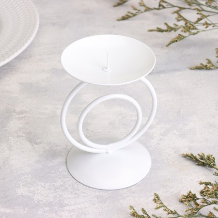 Sunser "Sunset" metal per 1 candle, 8.3x11 cm, white-2