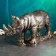 Figure "Rhino" 75x26x40cm, bronze