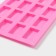 Form for chocolate of the share "Eucks", silicone, 29 × 17 × 1 cm, 20 cells (4.6 × 2.7 cm), pink color