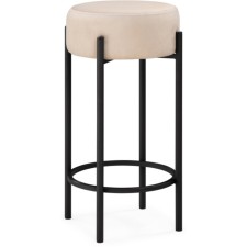 Haric Siper Metal/velor, black/beige 40x40x74 cm