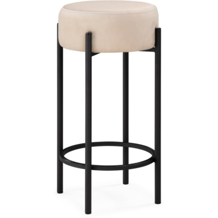 Haric Siper Metal/velor, black/beige 40x40x74 cm
