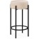 Haric Siper Metal/velor, black/beige 40x40x74 cm