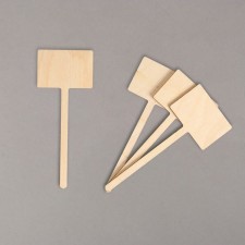Garden signs for marking, 15 cm, set 8 pcs., Wood, Greengo