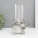 Ceramics candlestick, glass for 1 candle "Elephant" d = 8 cm silver 16x10x27 cm