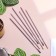Set of candles in the cake, 6 pieces "Happy", 17 cm, purple with metallic