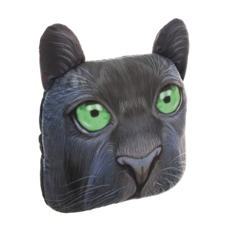 Pillow on the headrest Matech Animals Line, Panther, 30 x 25 x 10 cm, black, green-1