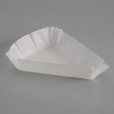 Baking shape is white, the shape of the triangle, 10.2 x 10.2 x 7.5 x 2.5 cm