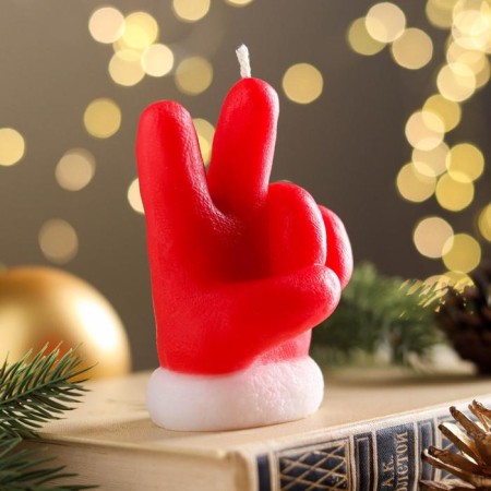 Decorative candle "New Year's greetings", 6x5x9.5 cm