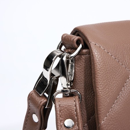 Women's bag Textura, messenger, small size, brown color-4