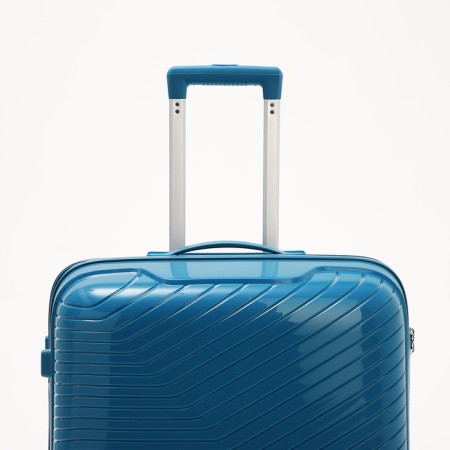 Great suitcase 28 "On a zipper, code lock, blue color-4