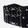 Women's belt, width 12 cm, on lightning, black color