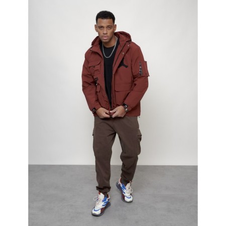 Sports male jacket, size 56, burgundy color-5