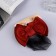 Halfish hair clip "Bow" with a mesh for a bundle, d-10 cm, burgundy