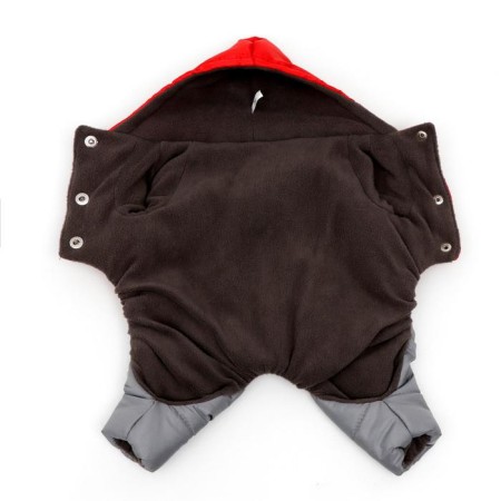 Zimovye jumpsuit for animals "duet", s (DS 20-22, Osh 26, from 30-34 cm), red-gray-6