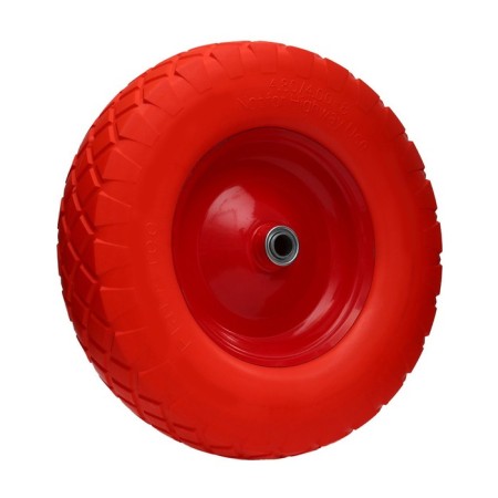 Polyurethane wheel, d = 400 mm, hub: diameter 20 mm, length 100 mm