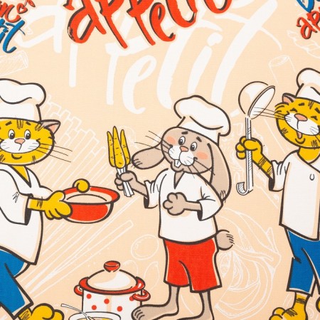 Towel chef cook, size 39x60 cm, light-peach, 100% cotton, 200g/m²-2