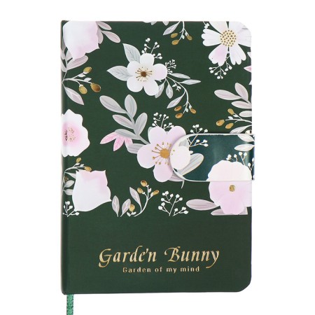 Notebook Gift Book 96l, line, with a knife, cut with a pattern of the cover, flowers (12.9x9cm) 10539