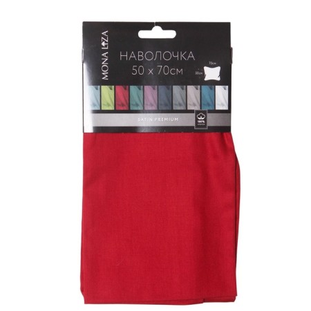 Pillowcase Mona Liza, size 50x70 cm, red color-4