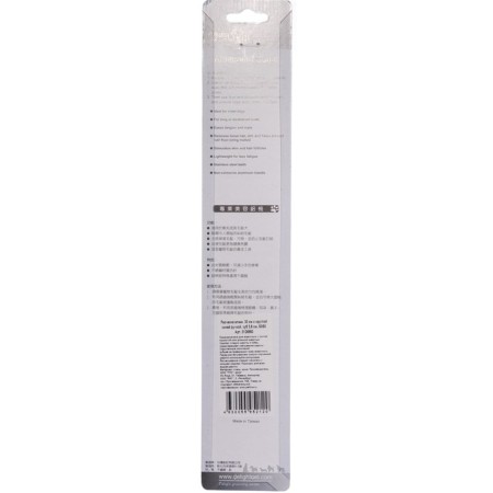 Delight comb aluminum, 30 cm, with a round pen, 86 teeth 36 mm, black and blue-4