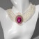 Choker-Coker "luxury" pearl, pink in gold, 30.5 cm