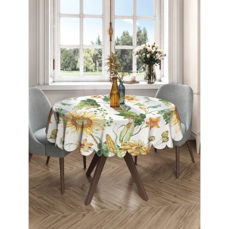 The tablecloth “corn and sunflowers”, round, Saten, d = 150 cm-2