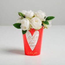 A glass for flowers 