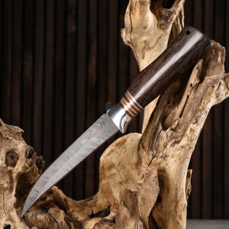Hunting knife "Siberian" 27.5mm, blade 145mm/3.2mm, brown-4