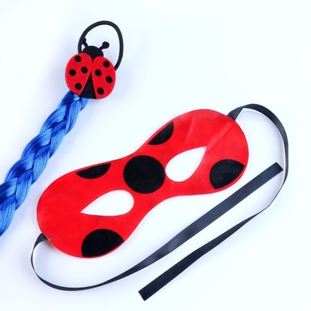 Carnival set "God's cow": mask, braid on elastic band, gloves-5