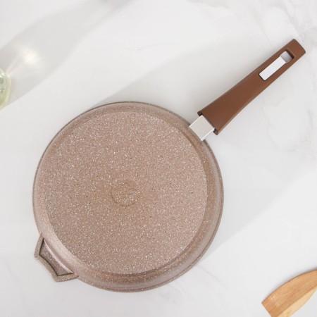 Granite Brown pan, d = 26 cm, anti -stick coating, removable handle, mix color-2