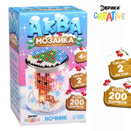 New Year! Aquamosaic "Snow Bank. Olenenok ", nightlight, more than 200 balls