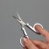 Scissors manicure, straight, folding, 9 cm, silver color