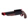 The gun "double -barreled", with sleeves, shoots soft bullets