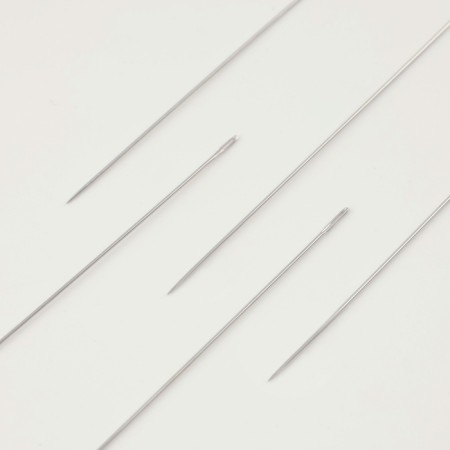 Sewing needles for beads, d = 0.4 mm, 10 cm, 5 pcs-1