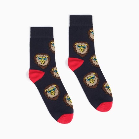 Set of male socks (2 pairs), blue/black color, size 42-43-2