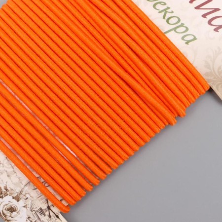 Braid decorative elastic band "orange round" winding 4 m width 0.2 cm-1