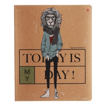 Notebook of 48 sheets in the cage "Today is my day!", Craft Cardboard, mix-6