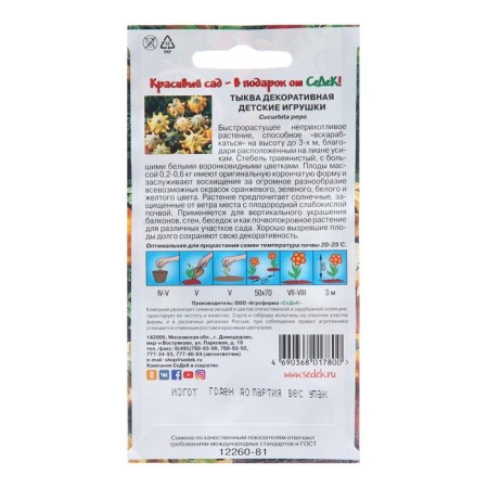 Семена Тыква "Детские игрушки", 0,25 г-1